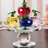 Artificial crystal ornaments, home decoration ornaments, rotating handicrafts, gifts, apple and fruit plate ornaments Specification image